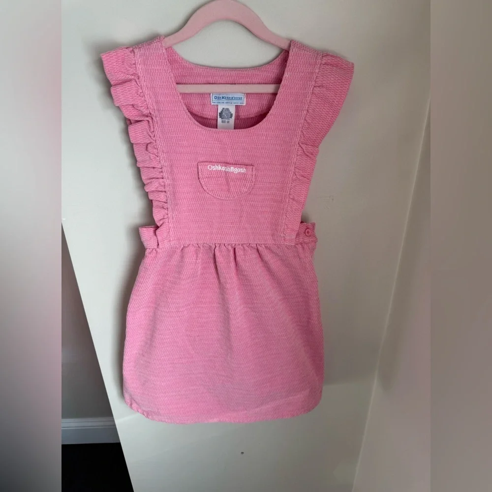 Oshkosh B’gosh Girls Vintage Pink Jumper Dress Size 6x